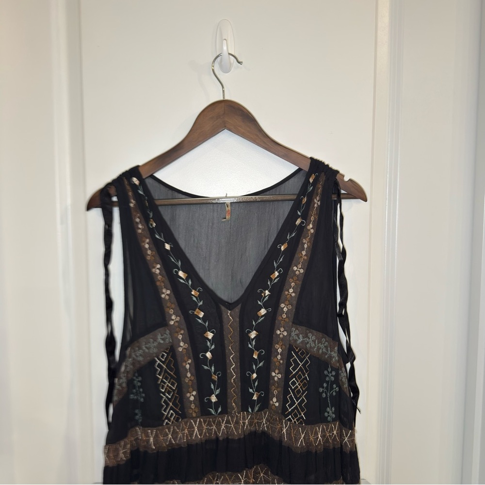Free People Lacey Lady Maxi Dress in Black - Picture 6 of 16